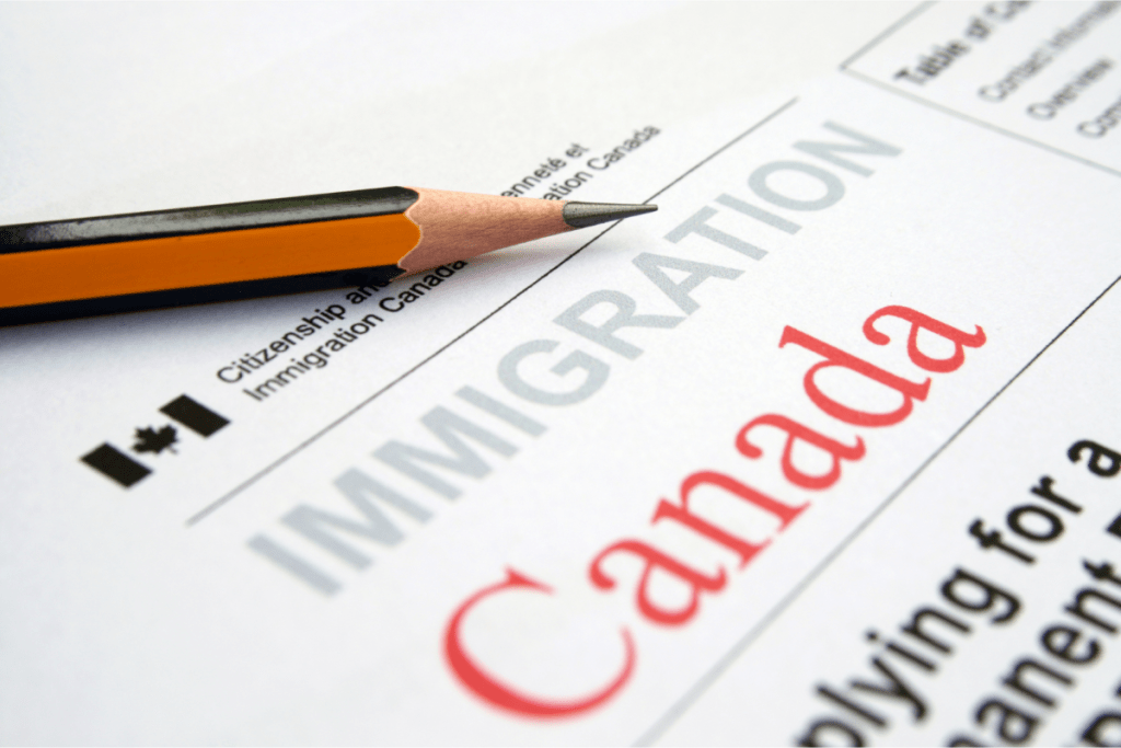 Canada immigration form photo